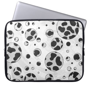 Dalmatian Polka Dot Black and White Laptop Sleeve