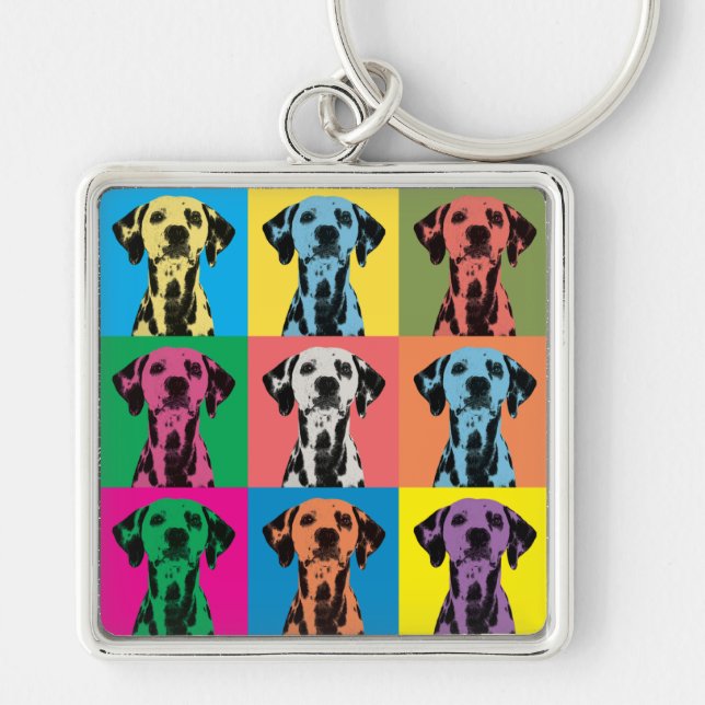 Dalmatian Pop-Art Key Ring (Front)