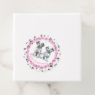 Dalmatian Print Birthday   Black and White party Favour Tags