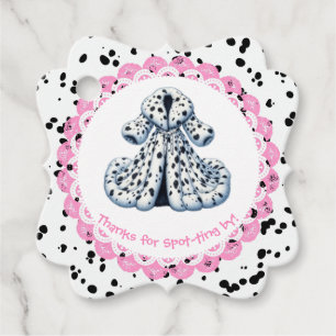 Dalmatian Print Birthday Black and White party Favour Tags