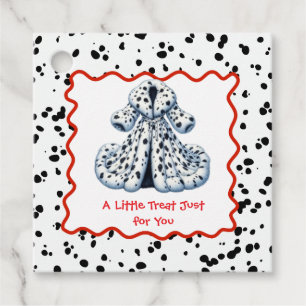 Dalmatian Print Birthday Black and White party Favour Tags
