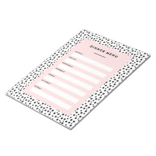 Dalmatian Print   Dinner Menu Notepad