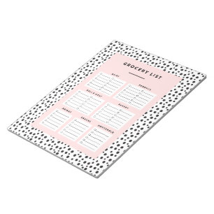 Dalmatian Print   Grocery List Notepad