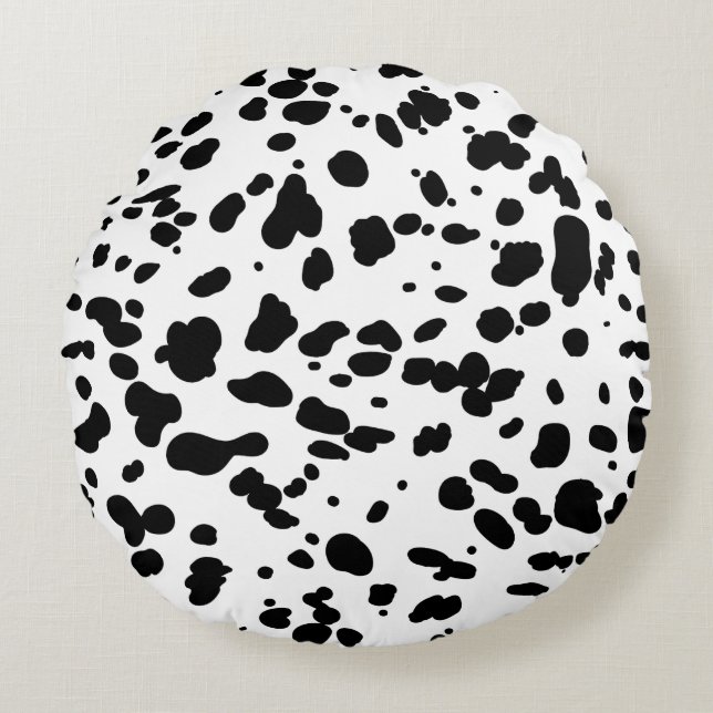 Dalmatian Print Round Cushion (Front)