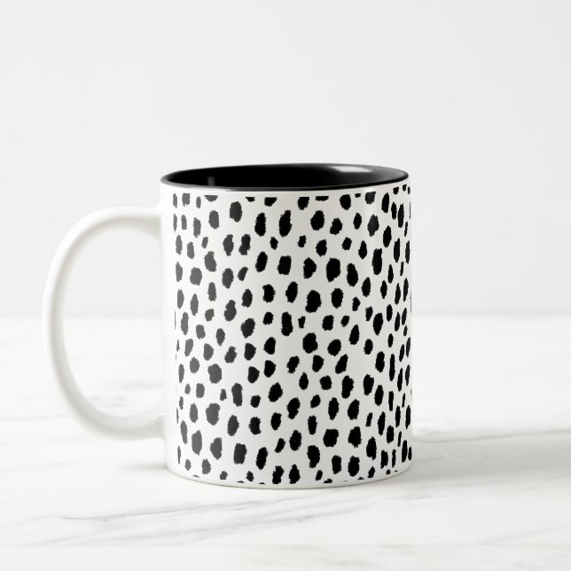 Dalmatian Print Two-Tone Coffee Mug (Left)