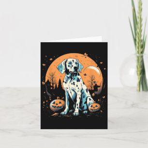 Dalmatian Pumpkin Halloween Costume Dog Puppy Men  Card