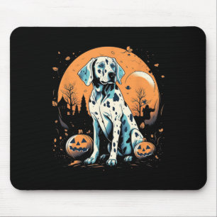 Dalmatian Pumpkin Halloween Costume Dog Puppy Men Mouse Pad