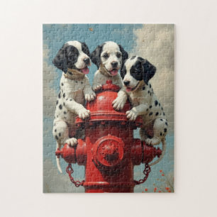 Dalmatian Puppies and the Fire Hydrant Jigsaw Puzzle
