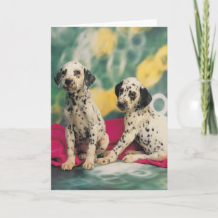 Dalmatian Puppies Card