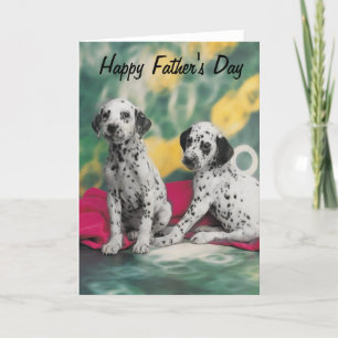 Dalmatian Puppies Happy Father's Day Card
