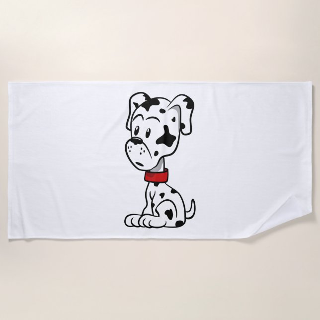 Dalmatian Puppy Beach Towel (Front)