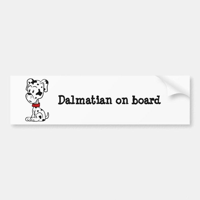 Dalmatian Puppy Bumper Sticker (Front)
