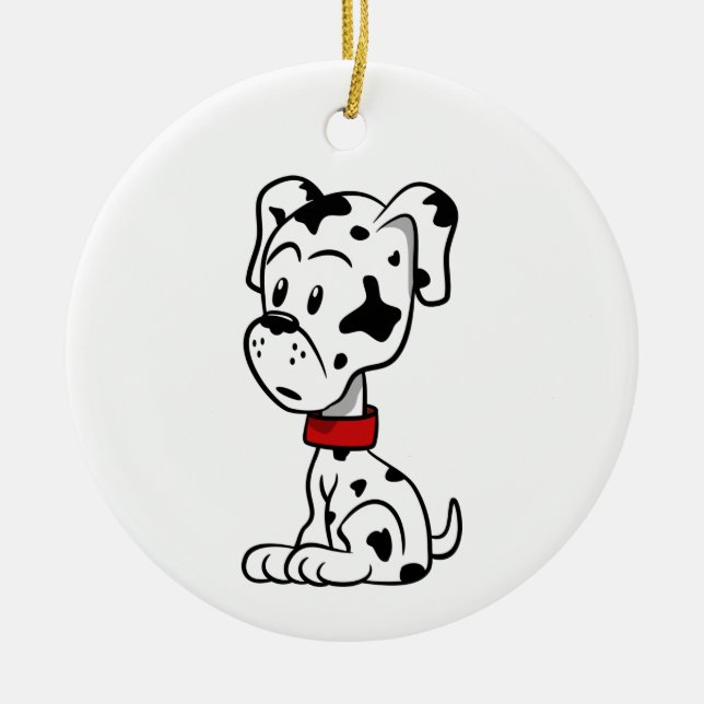 Dalmatian Puppy Ceramic Ornament (Front)