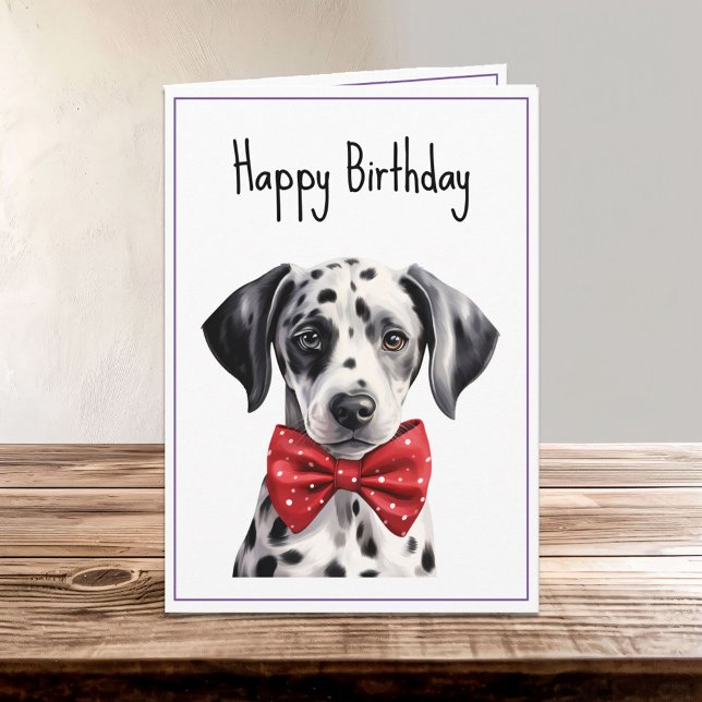 Dalmatian Puppy Dog Birthday Card (Creator Uploaded)