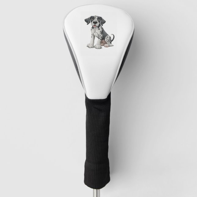 Dalmatian Puppy Dog Premium Scoop  Golf Head Cover (Front)