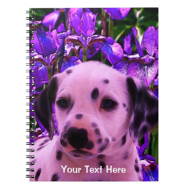 Dalmatian Puppy Fantasy Dog Art Notebook (Front)