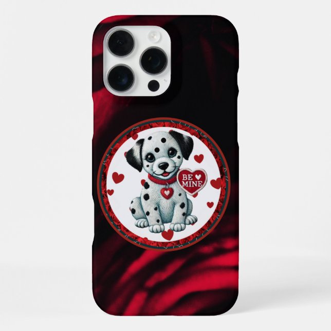Dalmatian Puppy iPhone 16 Pro Case – Be Mine  (Back)