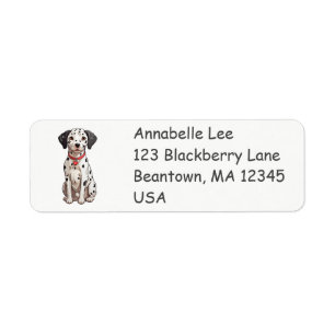 Dalmatian Puppy Return Address Label