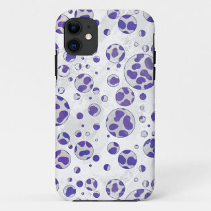 Dalmatian Purple and White Polka Dot iPhone 11 Case