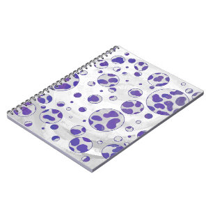 Dalmatian Purple and White Polka Dot Notebook