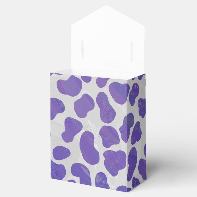 Dalmatian Purple and White Print Favour Box (Opened)