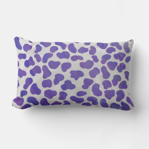 Dalmatian Purple and White Print Lumbar Cushion