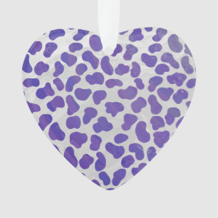 Dalmatian Purple and White Print Ornament