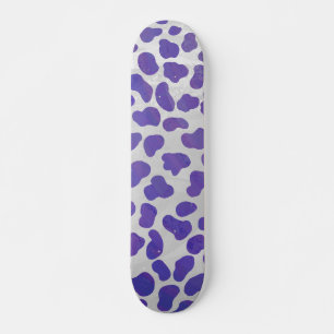 Dalmatian Purple and White Print Skateboard