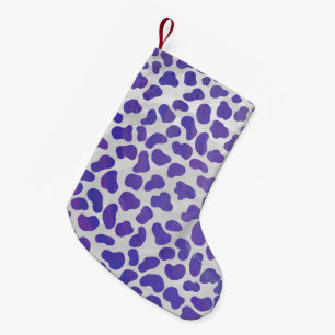 Dalmatian Purple and White Print Small Christmas Stocking