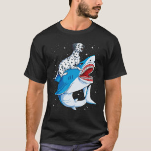 Dalmatian Riding Shark Jawsome Dog Lover Gifts Spa T-Shirt