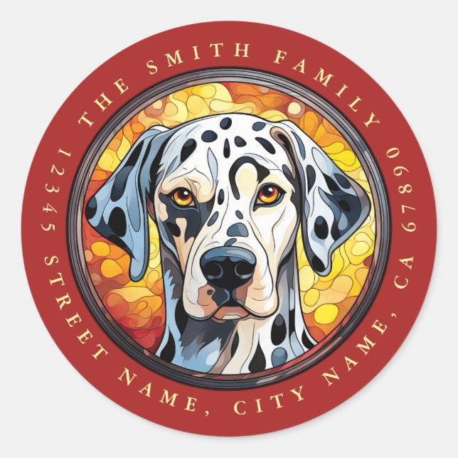 Dalmatian Round Stickers (Front)