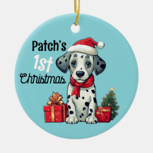 Dalmatian’s First Christmas Ceramic Ornament