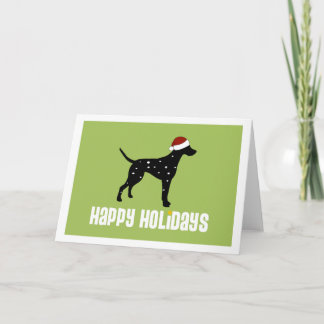 Dalmatian Santa Hat Holiday Card
