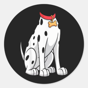 Dalmatian Shirt Men Women Kids Dalmatian Costume Classic Round Sticker