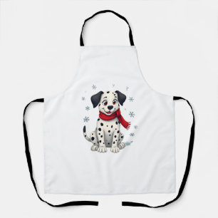 Dalmatian Snowy Fun dog Apron