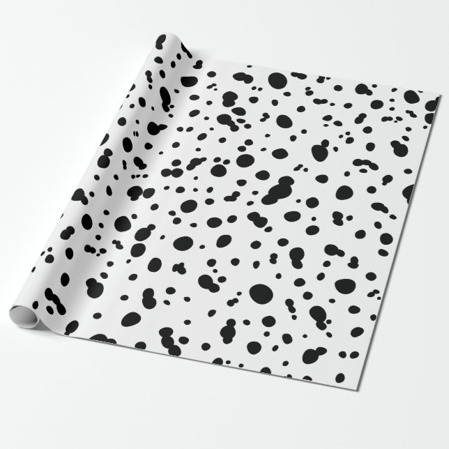 Dalmatian spot pressure wrapping paper (Unrolled)