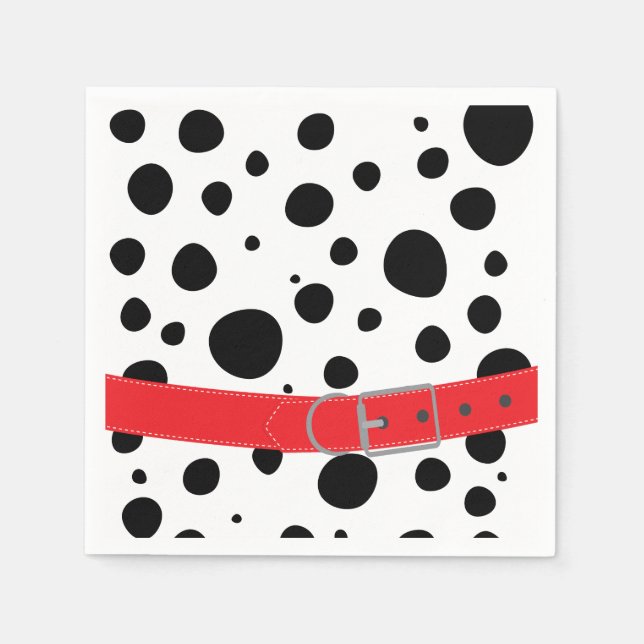 Dalmatian Spots Birthday Napkin (Front)