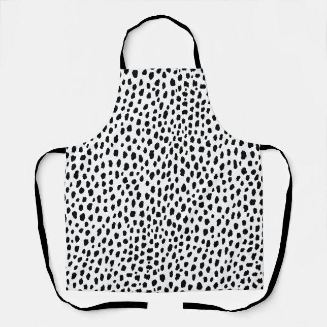 Dalmatian Spots (black/white) Apron (Front)