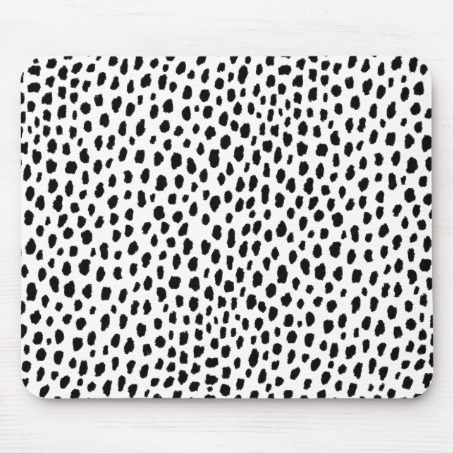 Dalmatian Spots (black/white) Mouse Pad (Front)