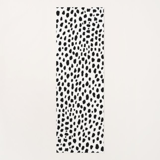 Dalmatian Spots (black/white) Yoga Mat (Front)