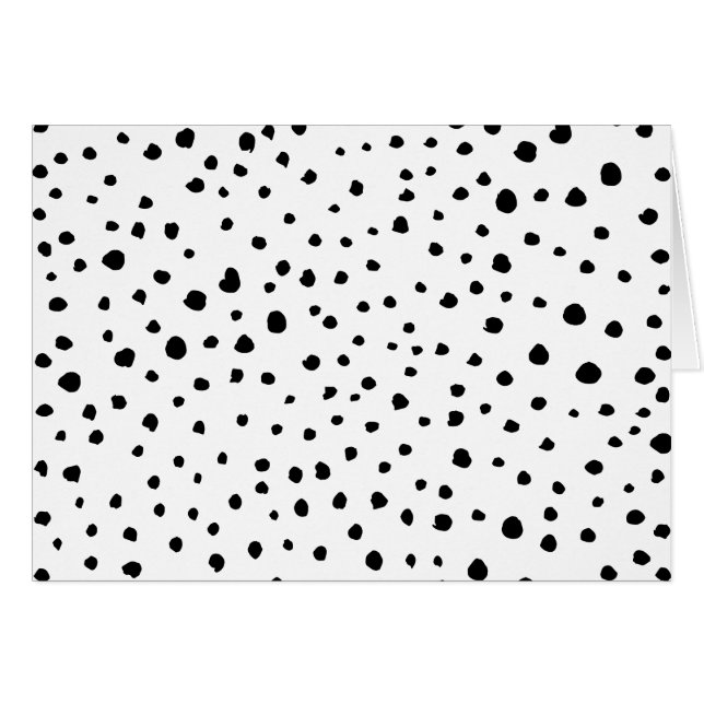 Dalmatian Spots, Dalmatian Dots, Black and White (Front Horizontal)