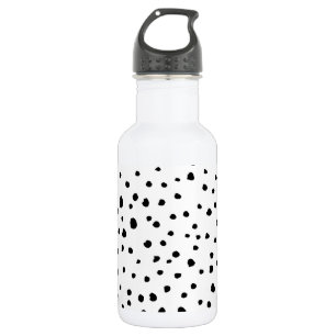 Dalmatian Spots, Dalmatian Dots, Black and White 532 Ml Water Bottle