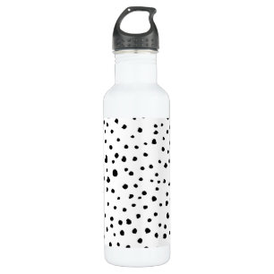 Dalmatian Spots, Dalmatian Dots, Black and White 710 Ml Water Bottle