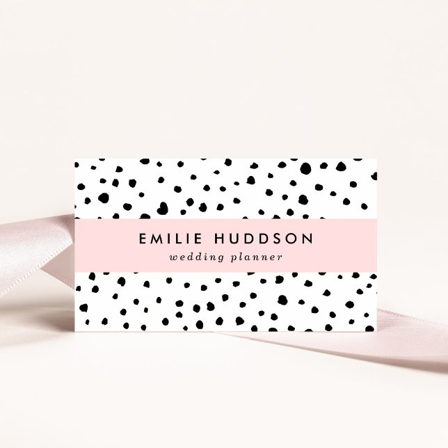 Dalmatian Spots, Dalmatian Dots, Black and White Business Card (Creator Uploaded)