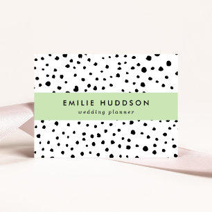 Dalmatian Spots, Dalmatian Dots, Black and White Business Card