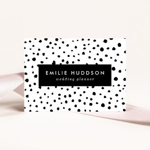 Dalmatian Spots, Dalmatian Dots, Black and White Business Card