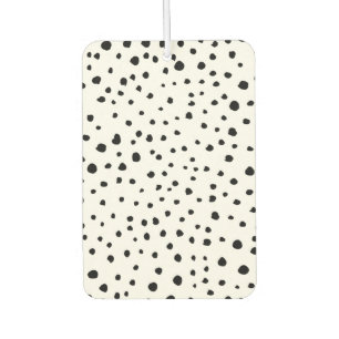 Dalmatian Spots, Dalmatian Dots, Black and White Car Air Freshener