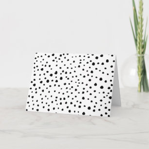 Dalmatian Spots, Dalmatian Dots, Black and White Card