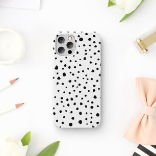 Dalmatian Spots, Dalmatian Dots, Black and White iPhone 11 Case