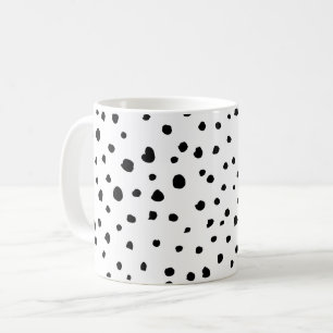 Dalmatian Spots, Dalmatian Dots, Black and White Coffee Mug